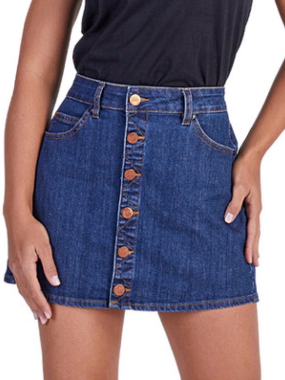 Madewell Button Front denim skirt sz 31